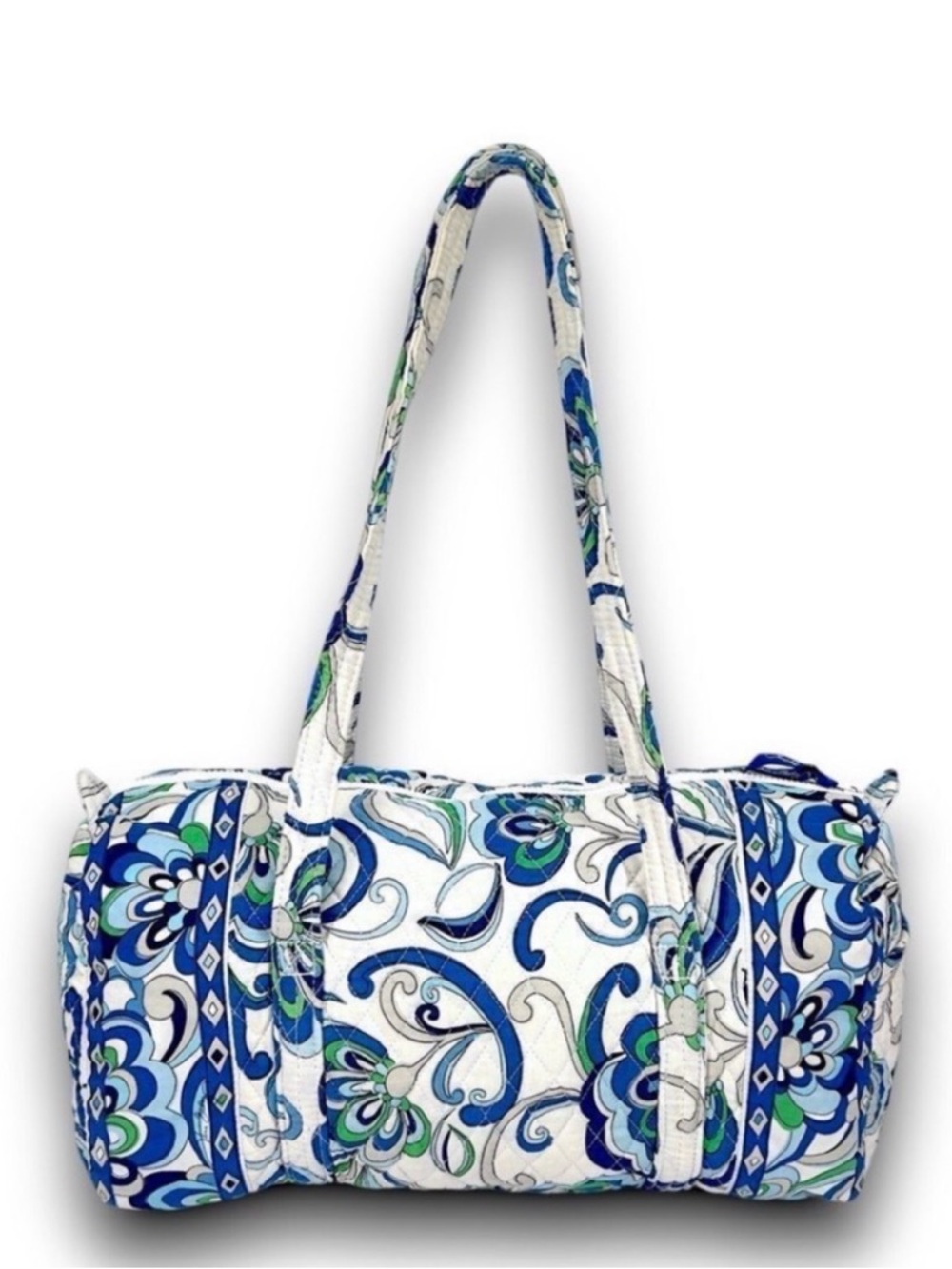 Vera Bradley Quilted Blue Mediterranean Duffel Bag